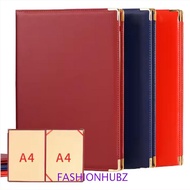 FASHIONHUBZ A4 Agreement Folder, PU Leather Protective Certificate Diploma Cover, Professional Corne