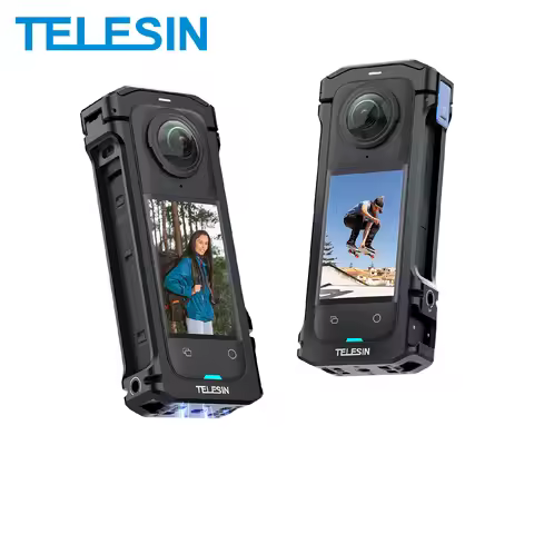 TELESIN Aluminium Alloy Frame Case For Insta 360 X4 Vertical shot Low Weight Protective shell For In