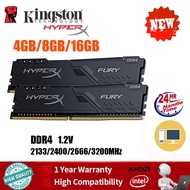 【Fast Shipping】Kingston Hyperx DDR4 4GB/8GB/16GB Desktop Memory  RAM DDR4 DIMM 2133/2400/2666/3200MHz 288Pin 1.2V RAM PC4-17000 19200 12800  21300 25600 RAM FOR PC