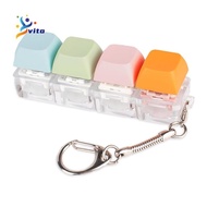 Keyboard Fidget Toy, Fidget Keychain of 4 Colors Keyboard Clicker, Silent Fidget Toy for Library, St