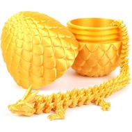 3D Emulated Dragon in Egg,Articulated Dragon,3D Crystal Dragon Egg,3D Printed Dragon Egg Fidget Toy,