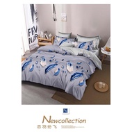[Shop Malaysia] 7 In 1 Bedsheets(Queen) with Comforter/ Toto/ Set 7 dalam 1 cadar dan selimut tebal/ High Quality / Brnded