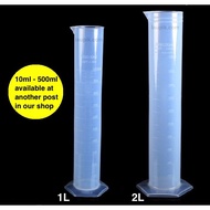 Measuring Cylinder Plastic  PP 1L - 2L ( 1000ml - 2000ml ) GENERIC