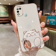 3d Lucky Cat Casing Infinix Hot 10 Play Hot 11 Play X688C X688B Soft Silicone Phone Case With Holder