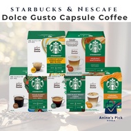 [Starbucks] Nescafe Dolce Gusto Coffee Capsules | Starbucks Pods 12ea | Home Cafe Espresso