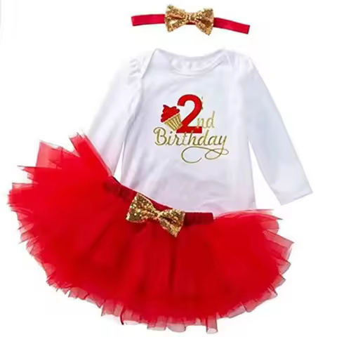 Baby Girl Dress 2nd Birthday Dress 2 Years Baby Girl Clothes Long Sleeve Baby Girl Party Clothes Pri