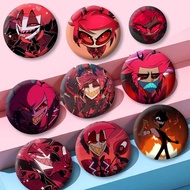 Funny Fictional Character Alastor Enamel Pin Button Anime Round Snap-in Brooch Jewelry Accessory Cus