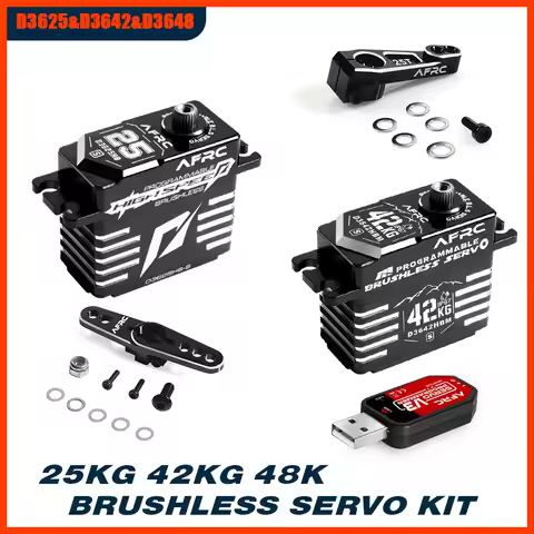 AFRC Programmable Smart Brushless Servo Sit 42KG 25KG 48KG For 1/5, 1/8, 1/10 On Road, Off Road Upgr