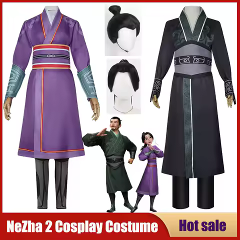 Movie Ne Zha 2 Nezha's Mother Father Cosplay Costumes Nezha Demon Boy Li Jing Yin Fu Ren Carnival Pa