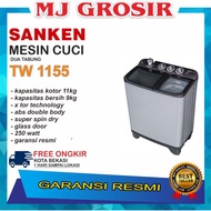 Af! Mesin Cuci Sanken 1155 11Kg 2 Tabung 11Kg