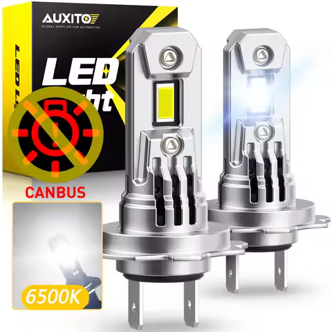2Pcs AUXITO Q16 H7 Car LED Bulb Turbo Headlight 100W Powerul 20000LM Super White 6500K For Car High/