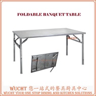 【WUCHT】6 feet Stainless Steel Foldable Work Table / Foldable Banquet Table 6 feet (L1800 x W700 x H7