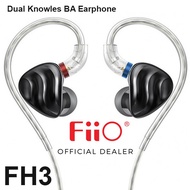 FiiO FH3 Dual Knowles BA + Beryllium-Plated Dynamic 3-Driver Hybrid Audiophile In-Ear Earphone