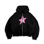 Undead Hoodie Double Zipper Boxy Oversize Ziiggy Black Hoodie Oversized Hoodie Boxy Hoodie Zipper