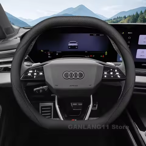 Leather Car Steering Wheel Cover For Audi Q6 e-tron Q4 e-tron S e-tron GT 2025 Auto interior Audi Q4