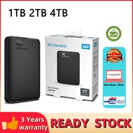 [LOCAL SHOP] Western Digital WD Elements 2.5" Portable Hard Disk 1TB 2TB 4TB HDD USB 3.0 External Ha