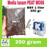 PEAT MOSS KLASMANN BS4 1 liter 250 gram media tanam peatmoss