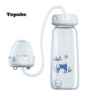 TOPABCS Hands-Free Baby Bottle, Normal-Neck Gravity Ball Feeding Bottle Set, 8oz/240ml Self-Feeding 