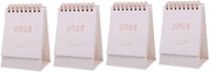 4pcs Mini Desk Calendar Desktop Desk Memos for Office Wall 2023 Standing Calendar 2023 Calendar Desk Coil Desk Planner Small Easels Office Desk Calendar Binder Clamshell Paper Cute