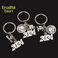 [EruditeCourtS] 2024 Graduation Ceremony Keyring Graduation Cap Graduation Certificate Baccalaureate Gown Badge Keychain Commemoration Keychain [NEW]