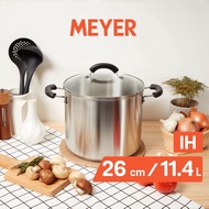 Meyer Centennial Series Stainless Steel Induction 26cm/11.4L Stockpot with Glass Lid