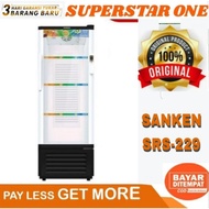 Sanken showcase 3 rak SRS 229 SRS-229 Pendingin minuman cooler Sanken