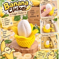 GANTUNGAN Banana fidget clicker | Fidget clicker 3D Keychain | Fidget clicker | Clicker Keyboard | C