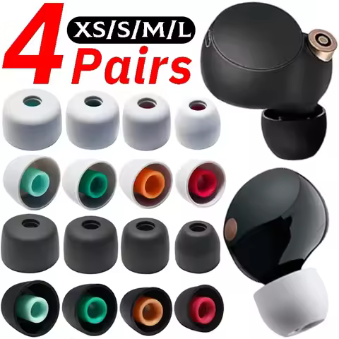 1-4Pair Silicone Ear Tips for Sony WF-1000XM5 1000XM4 1000XM3 MDR XBA Oneplus Buds Earbuds Soft In-e