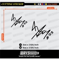 marc marquez signature sticker 93 marquez motogp #honda
