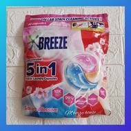 Breeze 5 in1 Laundry Capsules 420g(40 Capsules) Sakura Blossom/Fresh Eucalyptus/Fresh Lavender