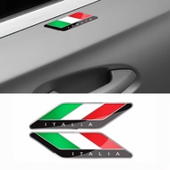 2pcs Italy Flag Limited Edition Racing Sport Decals Italia Flag Emblem Accessories Badge Fender Deca