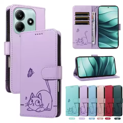 Magnetic Leather Wallet Flip Cover Case for Xiaomi Redmi Note 8 8T 9 10 11 12 13 14 Pro 4G 5G | Cat 