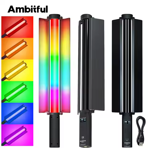 Ambitful RSL-01 RGB handheld stick light 2500K-9000K LED Light Stick Lighting Effects 2600mAh batter