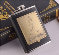 Bình inox đựng rươu mini dung tích 250ml (8oz) bọc da logo johnnie walker