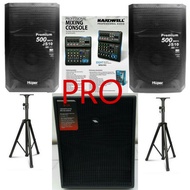 paket speaker HUPER JS10 SUBWOOFER PROEL 12 inc dan mixer hardwell