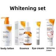 SADOER Vitamin C Skin Care Set 6-in-1 Body Lotion Essence 6 Jelly Masks Cleanser Toner Face Cream 6-