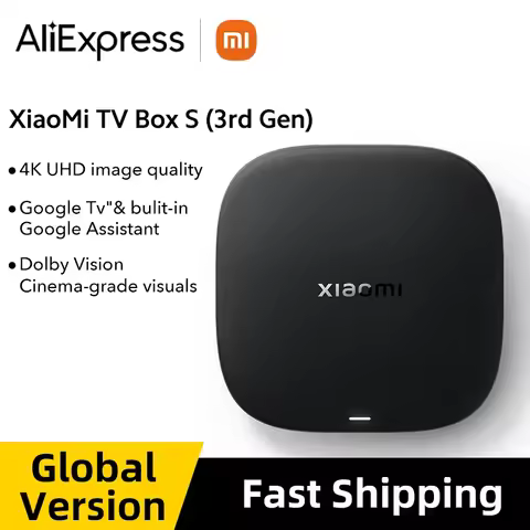 Global Version Xiaomi TV Box S 3rd Gen 4K Ultra HD Bluetooth 5.2 Wifi6 2GB+32GBROM Google TV Google 