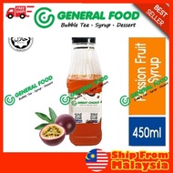 HALAL Passion Fruit Syrup 450ml (No Seed) - Taiwan Import