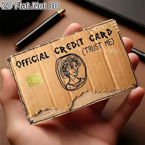 2D Funny Credit Card Sticker PVC Waterproof Debit Card Skin Novelty Design Debit Credit Card Sticker