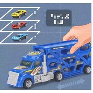 Hàng sẵn Giao Nhanh 2h Xe oto hàng đẹp có 1 xe to và 6 xe nhỏ có ván trượt 2 bên giúp bé thỏa sức vu