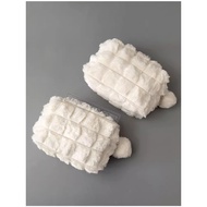 ((Furry White Bag--Exported Inventory) Cute Plush Storage Bag Furry Clutch Bag Small Cosmetic Bag