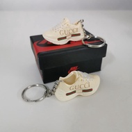 [3D KEYCHAIN] GUCCI RHYTHON SHOES TAN SNEAKERS