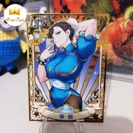 Chun Li (Free Toploader) Kartu Metal Card Waifu LR CCG TCG  Goddess Story Supreme Kuji Shengka - Str