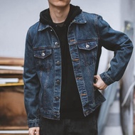Korean Men's Denim Jacket Student Jeans Outwear Jaket Lelaki Big Size