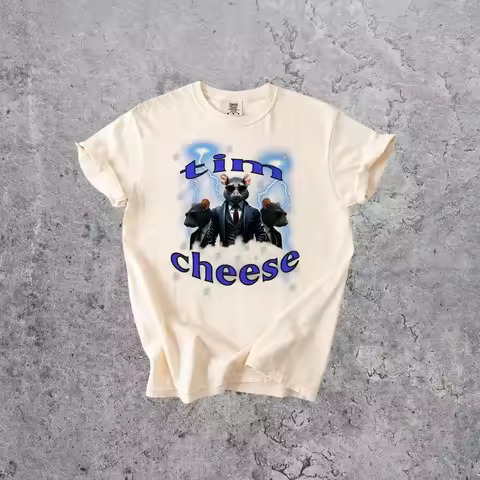Tim Cheese T Shirt ardino Crocodilo Viral Meme Apparel Dank Memes Ironic Top Unhinged Clothes
