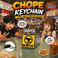 Chope Table Keychain | Reserved Table Keychain