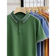 baju t shirt lelaki berkolar polo t shirt men Baju POLO lengan pendek lelaki mewah jenama fesyen mus