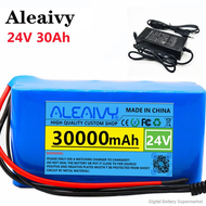 แบตเตอรี่ 24V 30Ah 7S3P 18650 Liion 29.4V 30000mAh Electric Bicycle Moped ElectricLithium Ion BatteryBMS+ charger