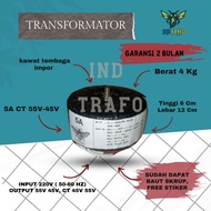 5 ampere donut toroid transformer ct 55v - 45v