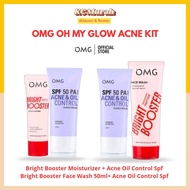 OMG Double Acne Kit Package (Acne Sunscreen + Face Wash/ Acne Sunscreen + Moisturizer) Facial Treatm